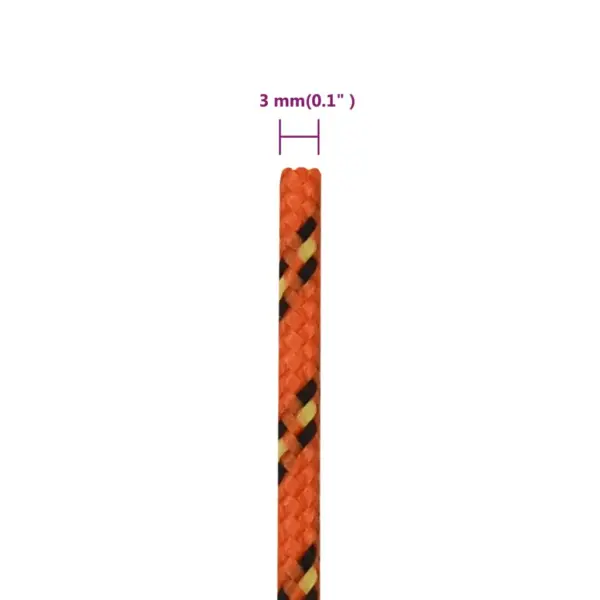 Oranž polüpropüleenist paadiköis, 3 mm, 50 m – 6