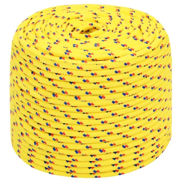 Punutud paadiköis, kollane polüpropüleen, 8 mm, 50 m – 2