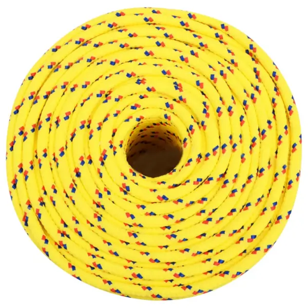 Punutud paadiköis, kollane polüpropüleen, 8 mm, 50 m – 3