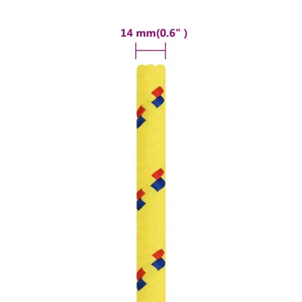 Paadiköis polüpropüleenist, kollane, 14 mm, 50 m - 6