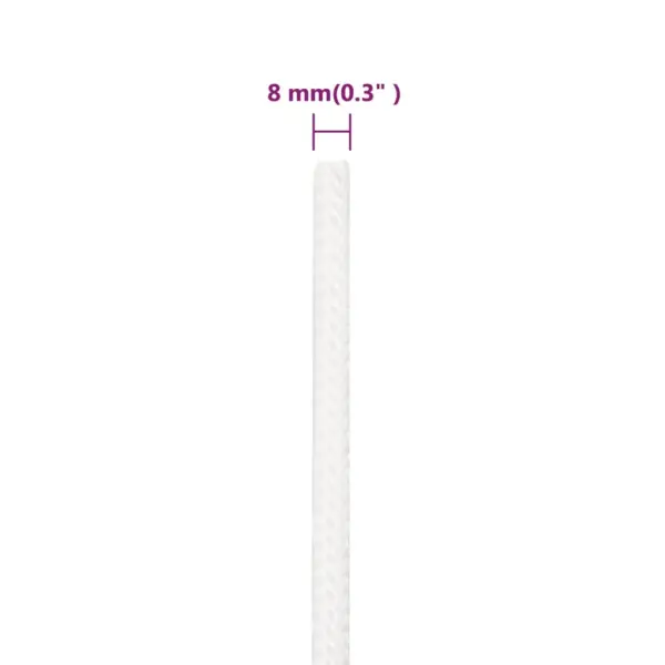 Polüpropüleenist paadiköis, täisvalge, 8 mm, 100 m rull – 6