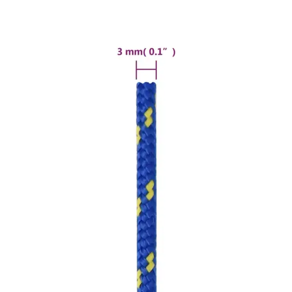 Punutud paadiköis sinine, polüpropüleen, 3 mm, 25 m – 6