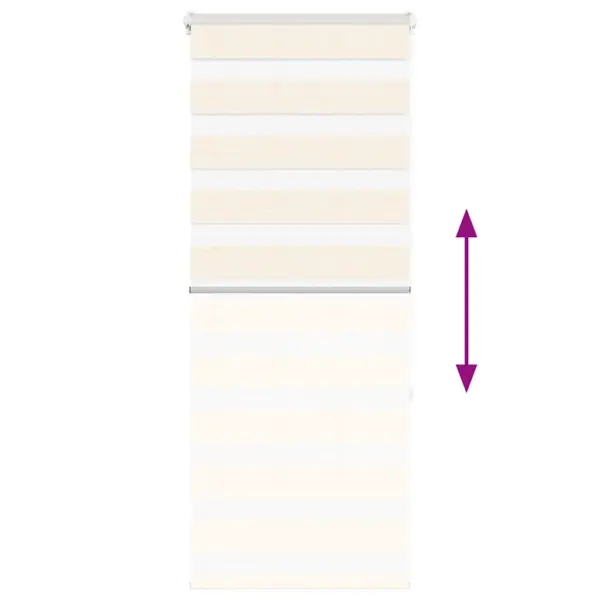 Päev-öö sebraruloo privaatsuse ja valguse reguleerimiseks, marmorbeež, 60 x 150 cm, 100% polüester – 5