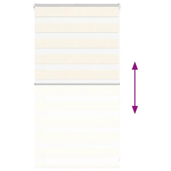 Päev-öö ruloo privaatsuse ja valguse reguleerimiseks, marmorbeež, 80 x 100 cm, 100% polüester, alumiiniumist ülemise siiniga – 5