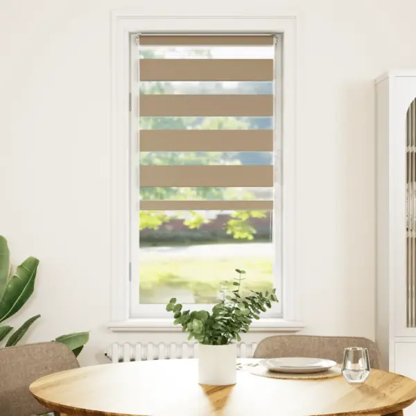 Liivapruun sebra ruloo aknale, 60 x 150 cm, 100% polüester, alumiiniumsiiniga – 2