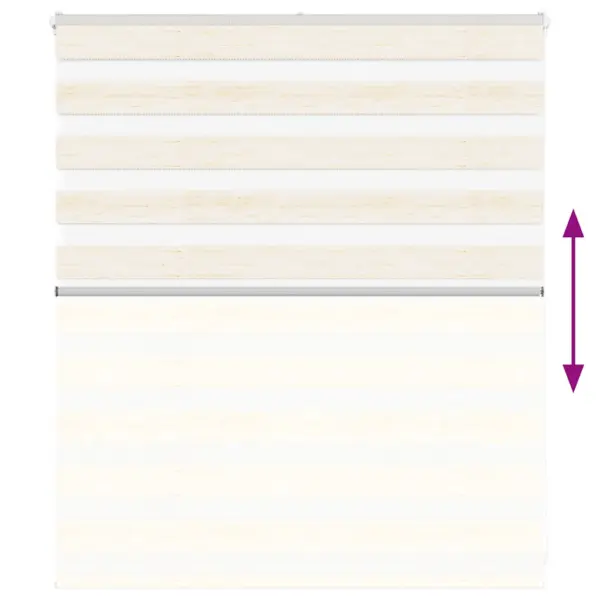 Päev-öö sebraruloo kettmehhanismiga, marmorbeež, 125 x 100 cm, polüester – 5