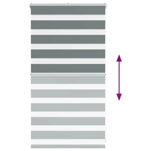 Päev-öö sebraruloo kettmehhanismiga, tumehall, 75 x 100 cm, 100% polüester, kahe paigaldusviisiga – 5