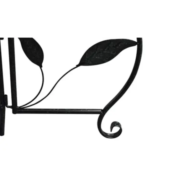 Päikesepaneeliga lillepoti alus LED-lampidega, 3 hoidikut, pruun/must, malm, 47 x 48 x 109 cm – 4