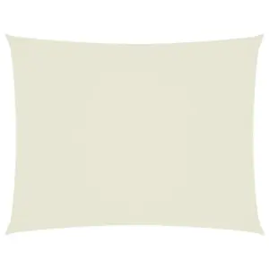 Ristkülikukujuline veekindel päikesepuri, oxford-kangas, 5 x 6 m, kreemjasvalge