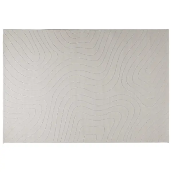 Libisemisvastane kreemikas ristkülikukujuline põrandavaip Palmeras, polüester, 230 x 160 cm – 2