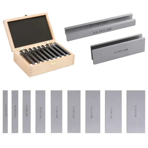 Paralleelklotside komplekt 100 mm, 18 tk, 10–42 mm, 40Cr teras, puidust karp – 4