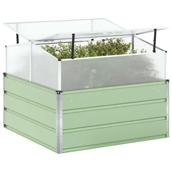 Pastellroheline tsingitud terasest taimekast, 100 x 100 x 77 cm – 3