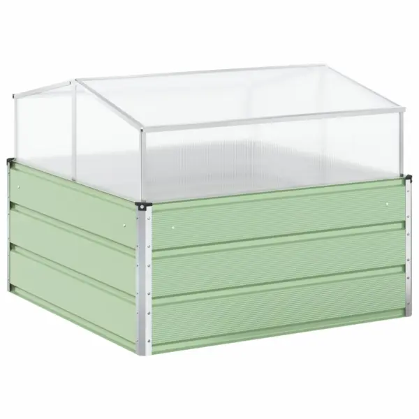 Pastellroheline tsingitud terasest taimekast, 100 x 100 x 77 cm – 6