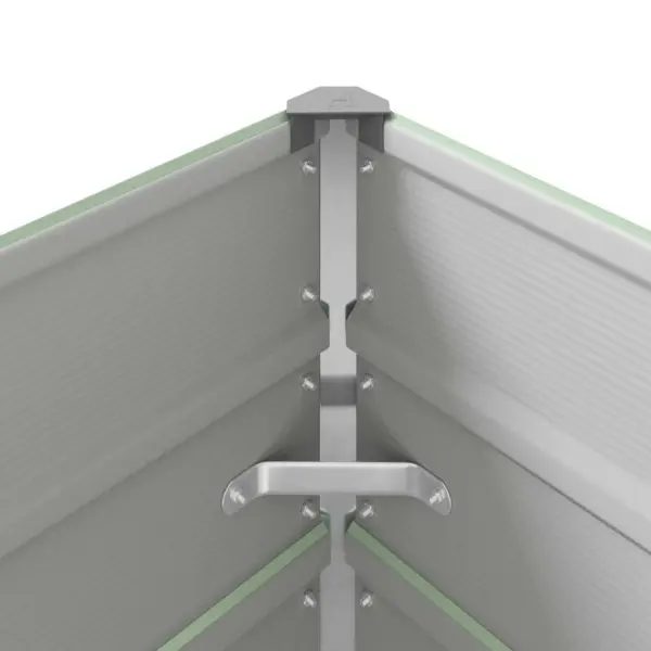 Tsingitud terasest taimekast, pastellroheline, 195 x 100 x 45 cm – 8