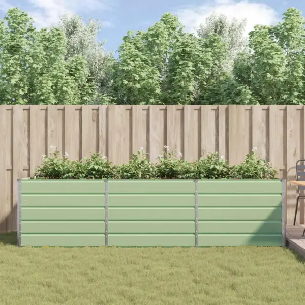 Pastellroheline tsingitud terasest taimekast, 290 x 100 x 75 cm – 4