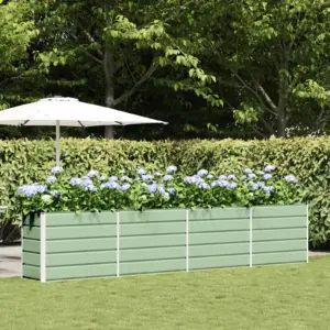 Pastellroheline taimekast tsingitud terasest, 480 x 50 x 45 cm