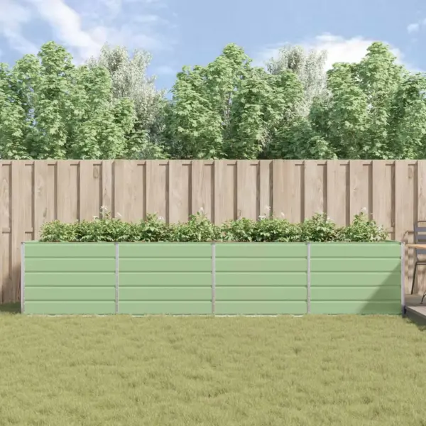 Pastellroheline tsinkterasest taimekast 385 x 100 x 75 cm – 4