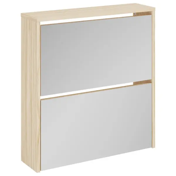 Seinapealne peegliga kingakapp, 2 allatõmmatava sahtliga, tammevärvi, 63 x 17 x 67 cm – 2