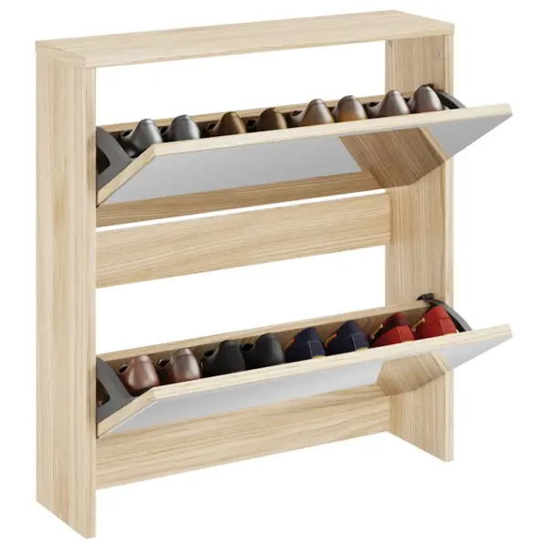 Seinapealne peegliga kingakapp, 2 allatõmmatava sahtliga, tammevärvi, 63 x 17 x 67 cm – 3