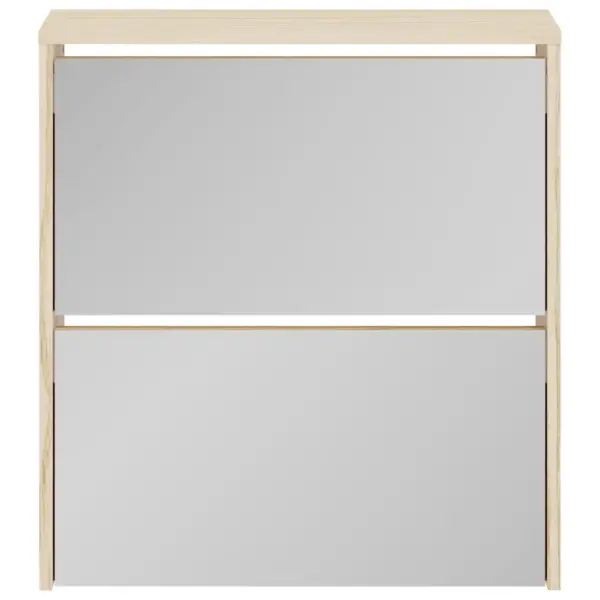 Seinapealne peegliga kingakapp, 2 allatõmmatava sahtliga, tammevärvi, 63 x 17 x 67 cm – 4