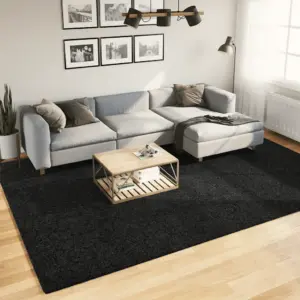 Pehme lühikese karvaga vaip OVIEDO, must, 240 x 340 cm