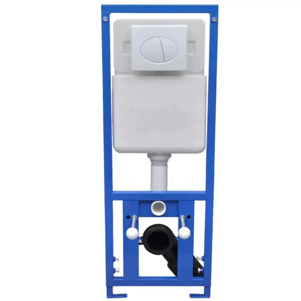 Peidetud loputuskast seinale kinnitatavale tualetile, 11 l, terasraamiga, 41 x 14 x (110-125) cm – 2