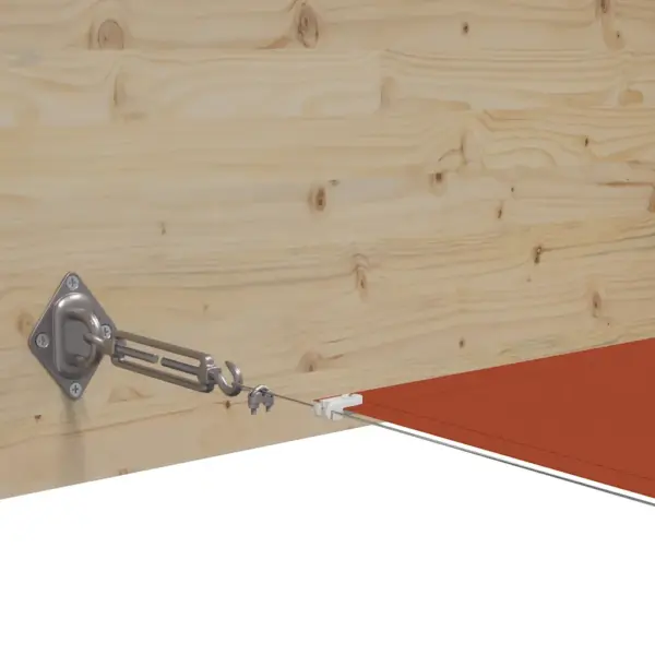 Pergola päikesevari terrakota, 140 x 600 cm, veekindel Oxford-kangas – 4