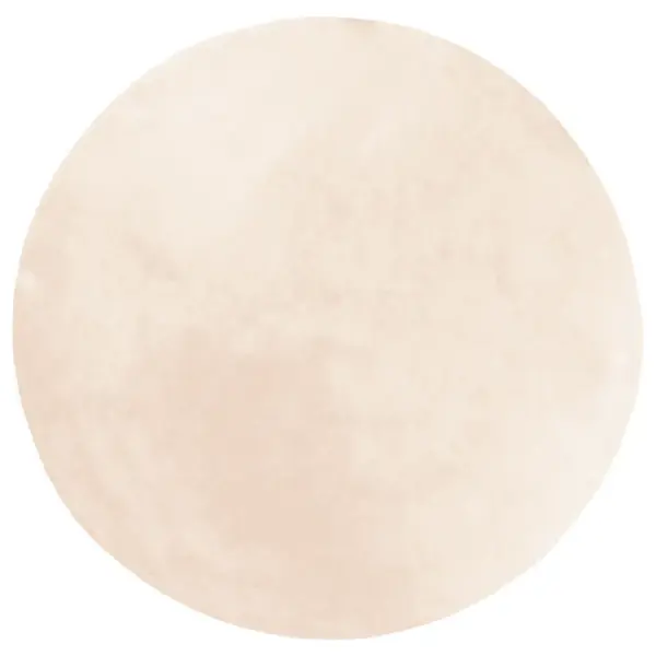 Pestav ümmargune vaip lühikese narmaga, beež, Ø 100 cm – 2