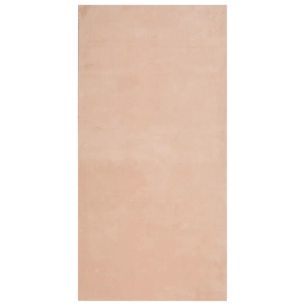 Pestav lühikese narmaga vaip HUARTE, kahvaturoosa, 100 x 200 cm