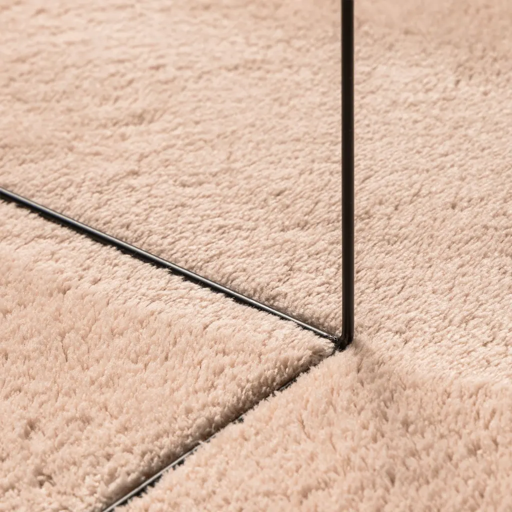 Pestav lühikese narmaga vaip HUARTE, kahvaturoosa, 100 x 200 cm