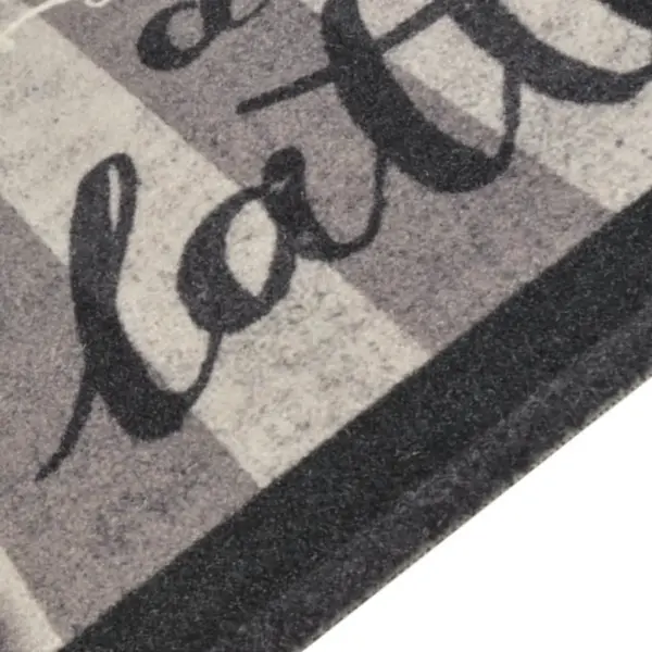 Pestav kohvimustriga köögivaip, samet, must, 45 x 150 cm – 3