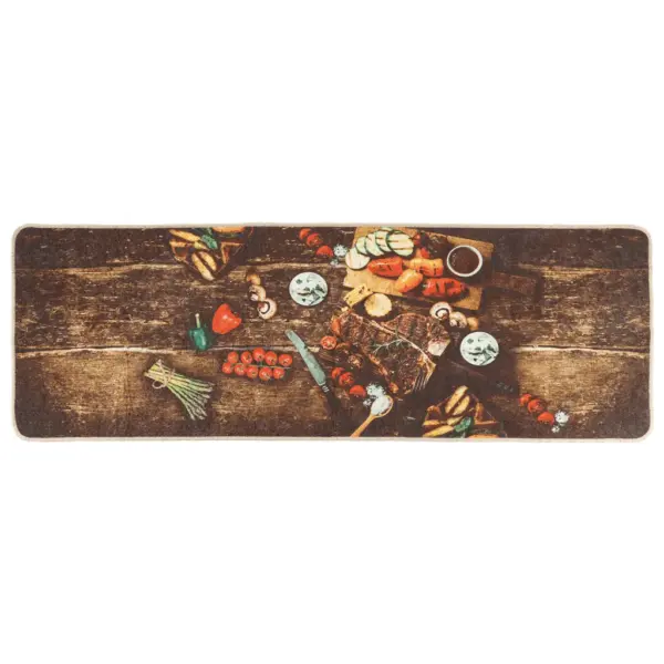 Pestav libisemiskindel köögivaip pehme sametpinnaga, mitmevärviline, 60 x 180 cm – 2