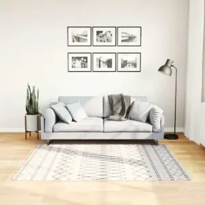 Pestav libisemiskindel vaip must-valge, 120 x 170 cm