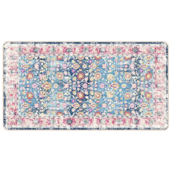 Pestav mitmevärviline vaip libisemiskindla PVC-põhjaga, pehme sametpind, 80 x 150 cm – 2