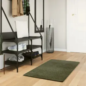 Pestav lühikese karvaga vaip HUARTE, libisemiskindel, metsaroheline, 60 x 110 cm