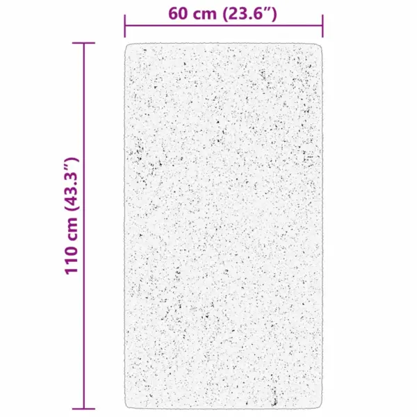 Pestav libisemiskindel lühikese narmaga vaip HUARTE, beež, 60 x 110 cm – 10