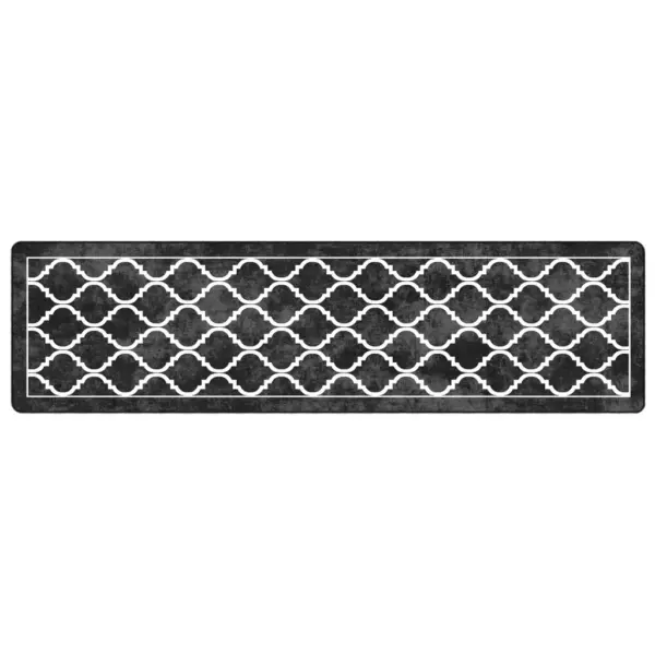 Pestav libisemiskindel vaip pehme sametpinnaga, must ja valge, 80 x 300 cm – 2