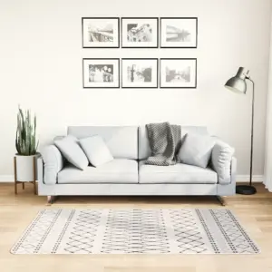 Pestav libisemisvastane sametpinnaga vaip, must ja valge, 80 x 150 cm