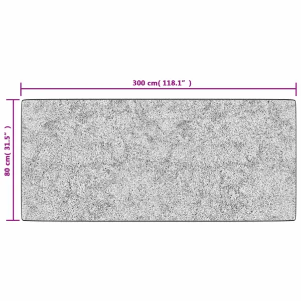 Pestav libisemisvastane vaip, must-valge sametpind, 80 x 300 cm – 5