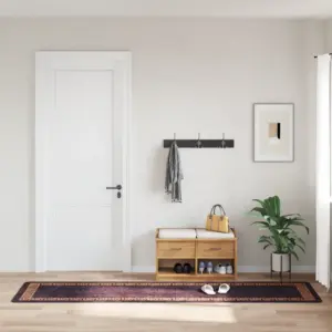 Pestav libisemisvastane vaip pehme sametpinnaga, must ja kuldne, 80 x 300 cm