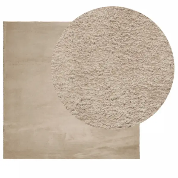 Pestav lühikese narmaga vaip HUARTE, liivakarva, 240 x 240 cm – 3