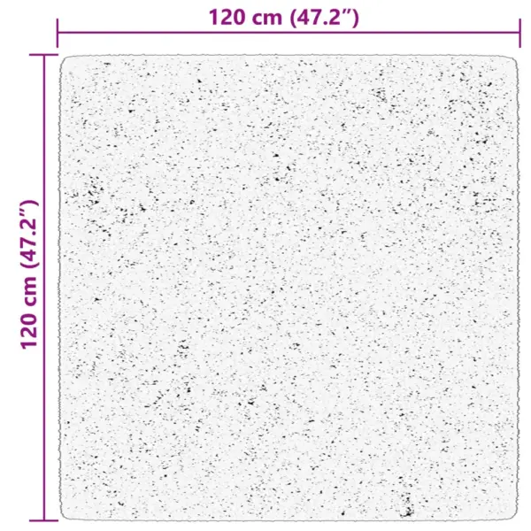 Pestav lühikarvaline vaip HUARTE, kreemjasvalge, 120 x 120 cm – 10