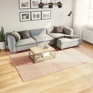 Lühikarvaline pestav vaip HUARTE, kahvaturoosa, libisemiskindel, 200 x 280 cm