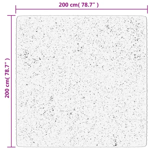 Pestav lühikese narmaga vaip HUARTE, antratsiithall, libisemiskindel, 200 x 200 cm – 10