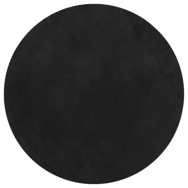 Pestav ümmargune lühikese karvaga vaip HUARTE, must, Ø 120 cm – 2