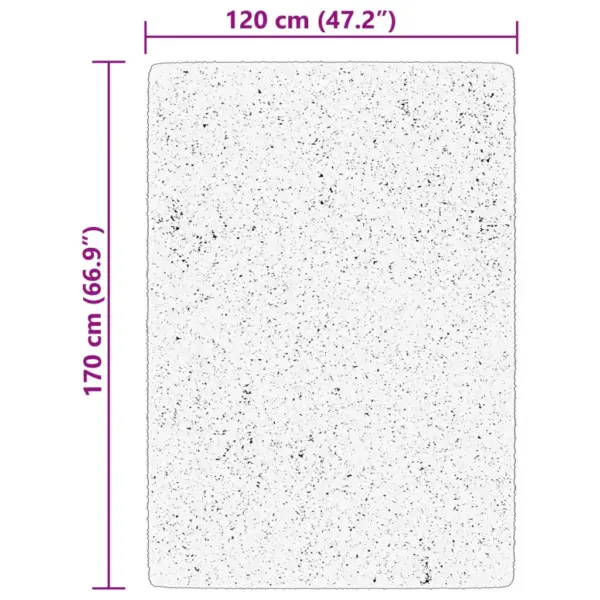 Pestav lühikarvaline vaip HUARTE, must, libisemiskindel, 120 x 170 cm – 10