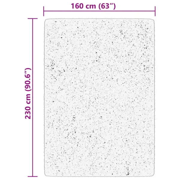 Pestav lühikese narmaga vaip HUARTE, must, 160 x 230 cm – 10