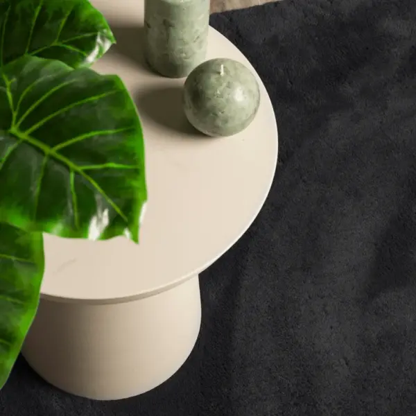 Pestav lühikese karvaga vaip HUARTE, must, 120 x 120 cm – 7