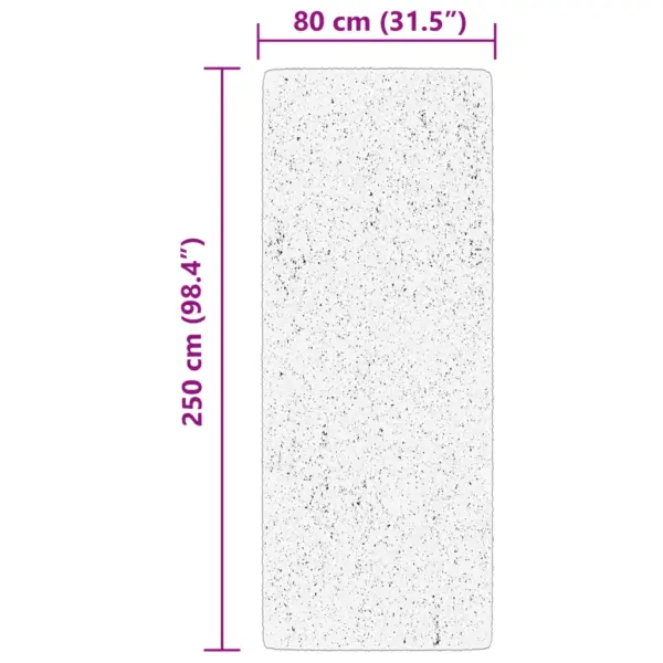 Pestav lühikese narmaga vaipjooksja HUARTE, must, 80 x 250 cm – 10