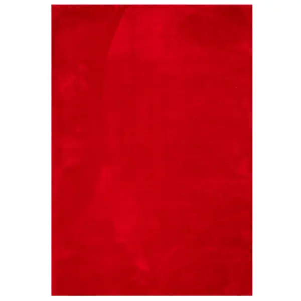 Pestav libisemiskindel lühikese narmaga vaip HUARTE, punane, 140 x 200 cm – 2